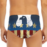 Patriotic American Eagle Print Men's Triangle Swim Briefs