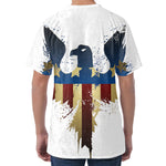 Patriotic American Eagle Print Men's Velvet T-Shirt