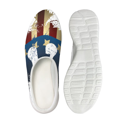 Patriotic American Eagle Print Mesh Casual Shoes