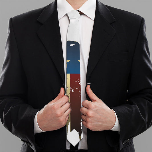 Patriotic American Eagle Print Necktie