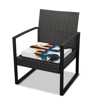 Patriotic American Eagle Print Outdoor Seat Cushion Cover