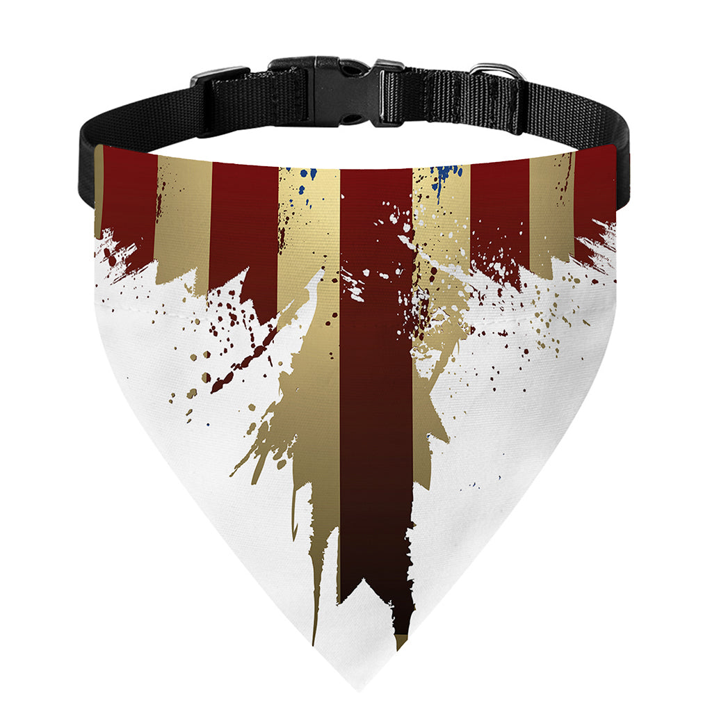 Patriotic American Eagle Print Over The Collar Dog Bandana