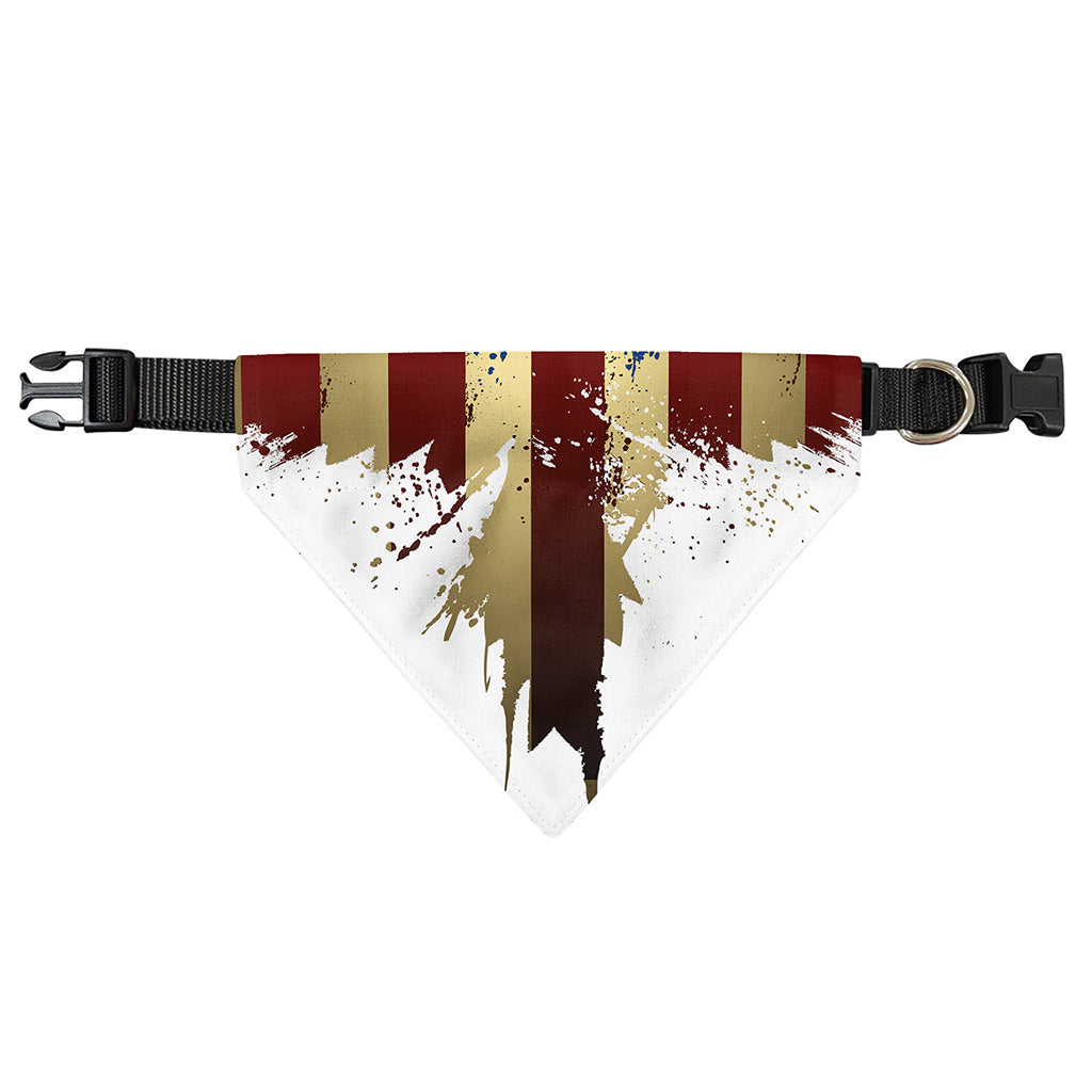Patriotic American Eagle Print Over The Collar Dog Bandana