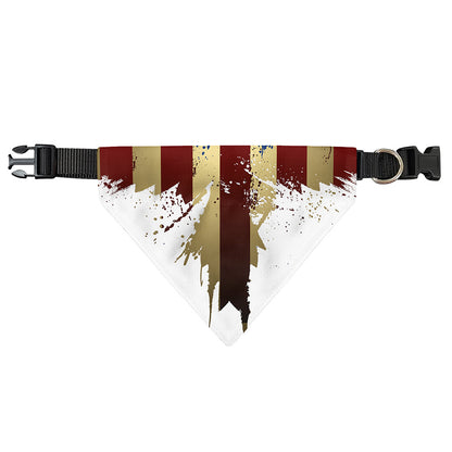 Patriotic American Eagle Print Over The Collar Dog Bandana