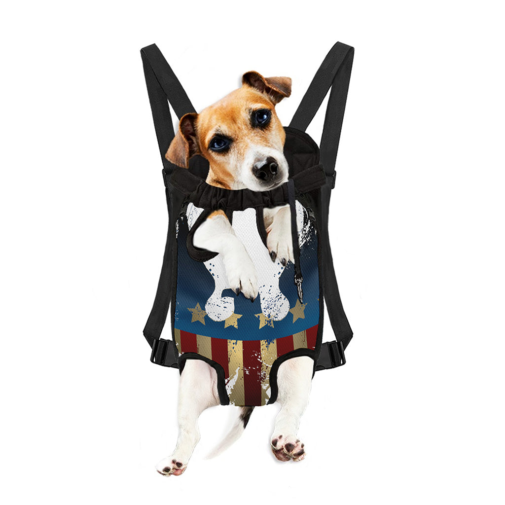 Patriotic American Eagle Print Pet Carrier Backpack