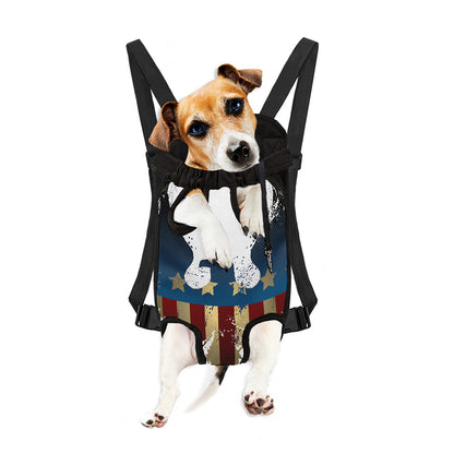 Patriotic American Eagle Print Pet Carrier Backpack