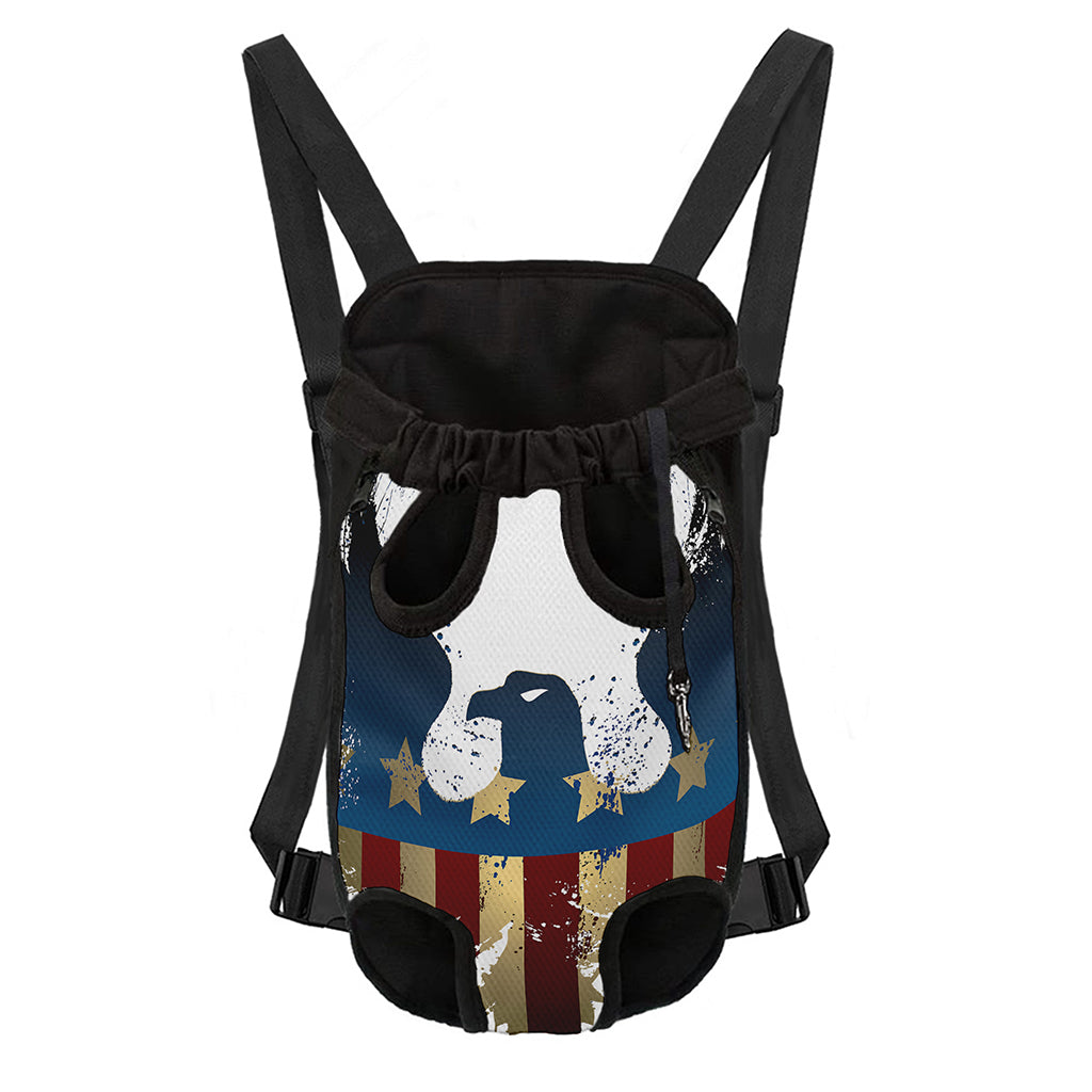 Patriotic American Eagle Print Pet Carrier Backpack