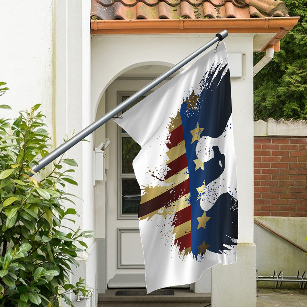 Patriotic American Eagle Print Polyester Flag