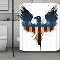 Patriotic American Eagle Print Polyester Shower Curtain