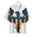 Patriotic American Eagle Print Rayon Hawaiian Shirt
