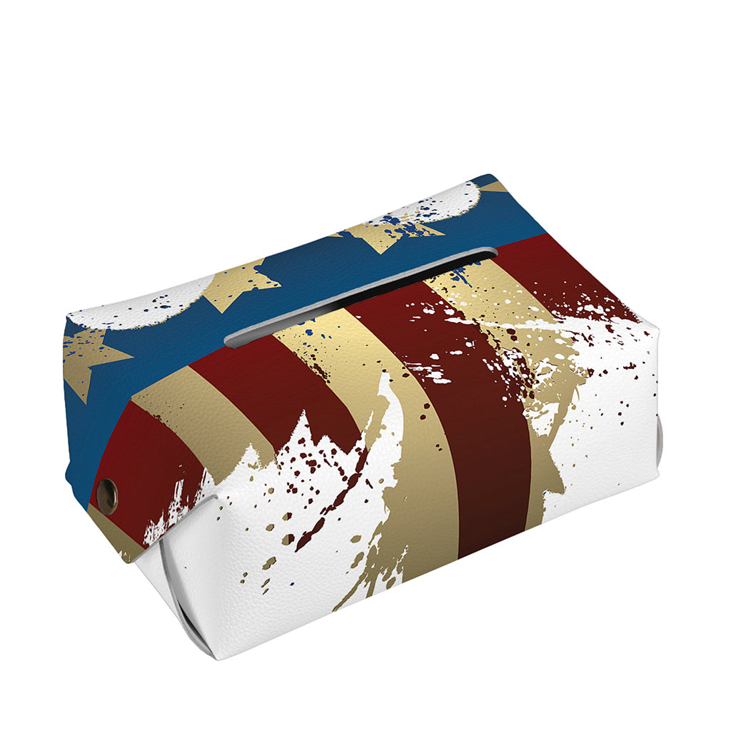 Patriotic American Eagle Print Rectangle Tissue Box Cover