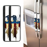 Patriotic American Eagle Print Refrigerator Handle Covers