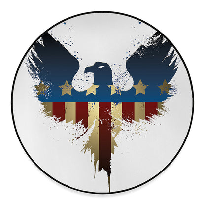 Patriotic American Eagle Print Round Floor Mat