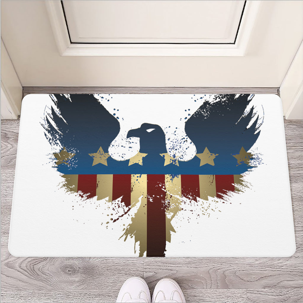 Patriotic American Eagle Print Rubber Doormat