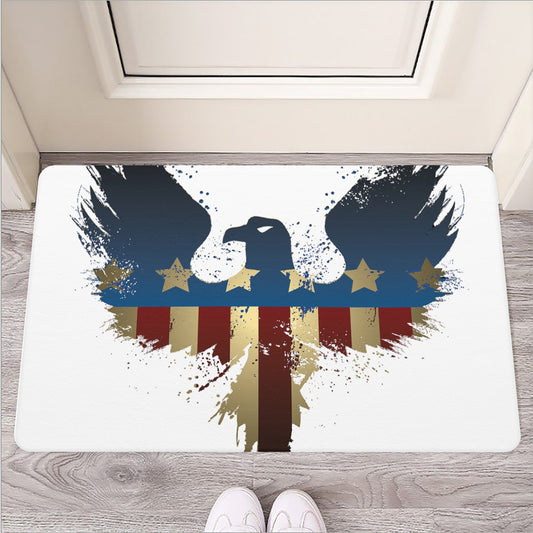 Patriotic American Eagle Print Rubber Doormat