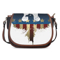 Patriotic American Eagle Print Saddle Bag