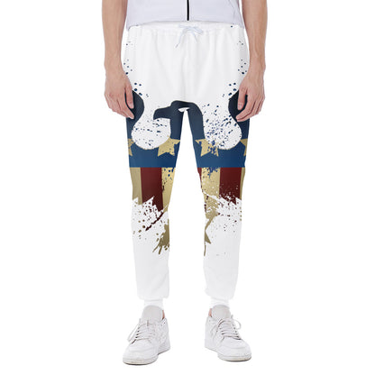Patriotic American Eagle Print Scuba Joggers