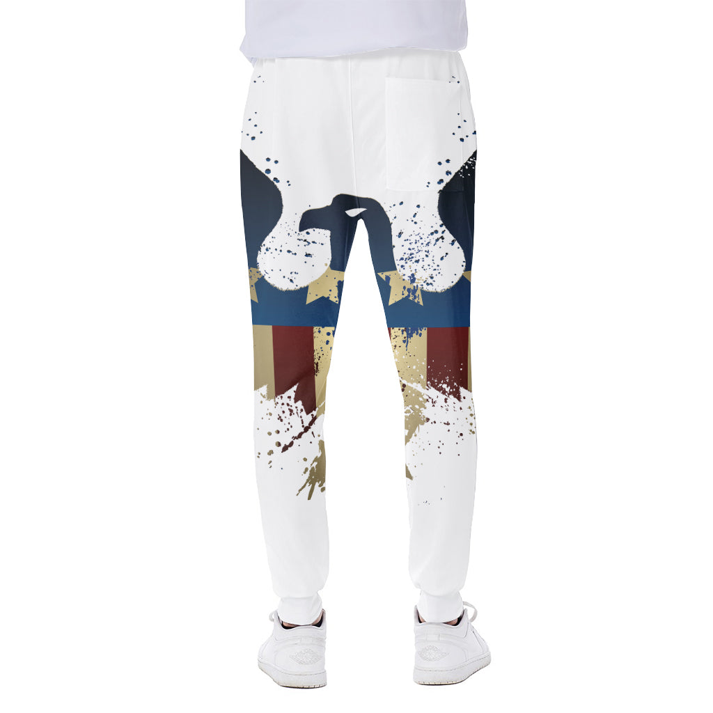 Patriotic American Eagle Print Scuba Joggers