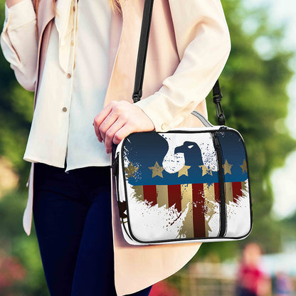 Patriotic American Eagle Print Shoulder Strap Bible Bag