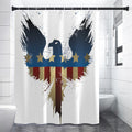 Patriotic American Eagle Print Shower Curtain