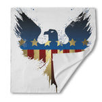 Patriotic American Eagle Print Silk Bandana