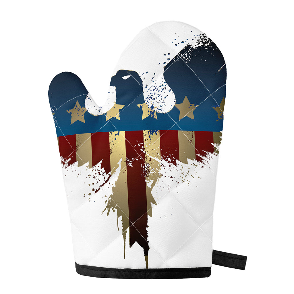 Patriotic American Eagle Print Single Oven Mitt