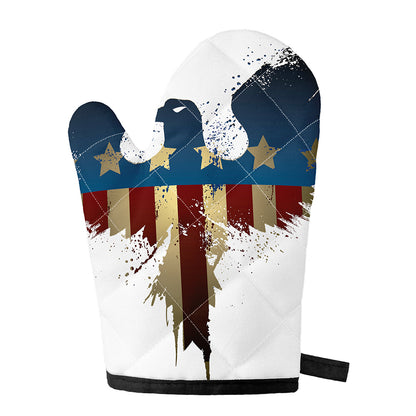 Patriotic American Eagle Print Single Oven Mitt