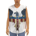 Patriotic American Eagle Print Sleeveless Baseball Jersey