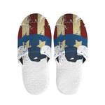Patriotic American Eagle Print Slippers