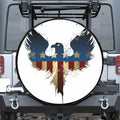 Patriotic American Eagle Print Tire Cover