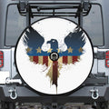 Patriotic American Eagle Print Tire Cover With Camera Hole