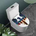 Patriotic American Eagle Print Toilet Lid Cover