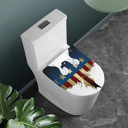 Patriotic American Eagle Print Toilet Lid Cover