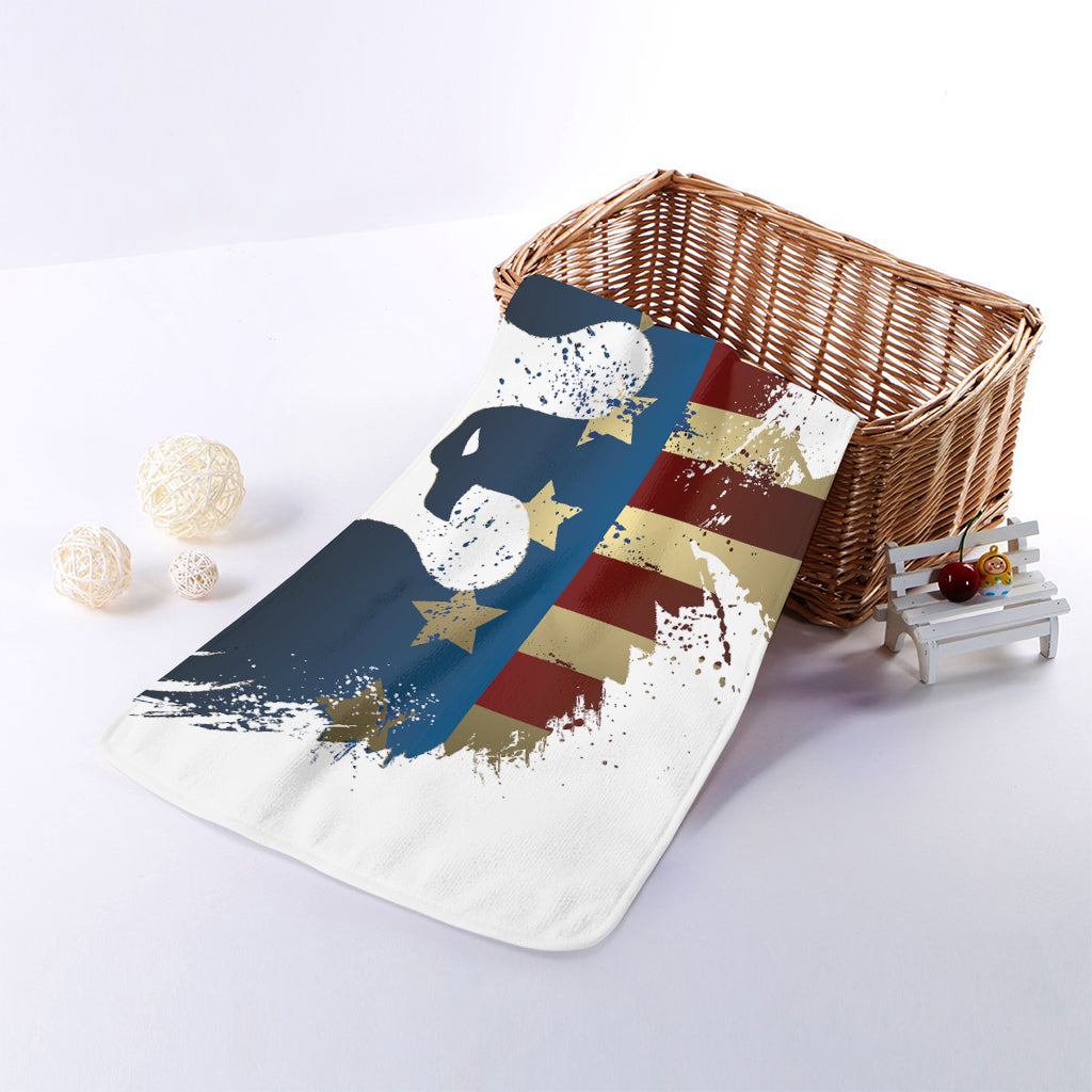 Patriotic American Eagle Print Towel