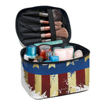 Patriotic American Eagle Print Travel Makeup Bag