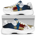 Patriotic American Eagle Print White Chunky Shoes