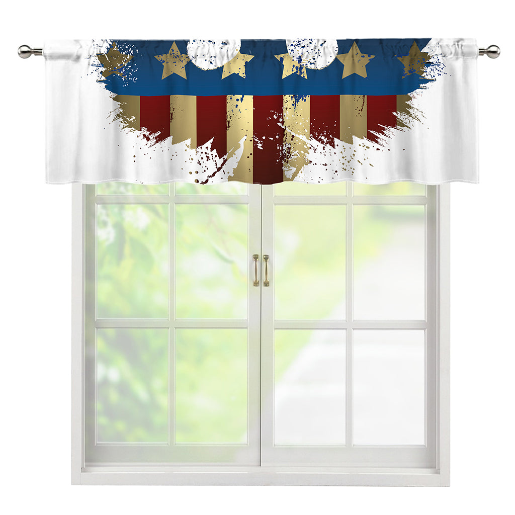 Patriotic American Eagle Print Window Valance