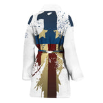 Patriotic American Eagle Print Women's Bathrobe