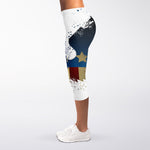 Patriotic American Eagle Print Women's Capri Leggings
