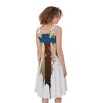 Patriotic American Eagle Print Women's Sleeveless Dress