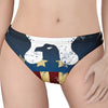 Patriotic American Eagle Print Women's Thong