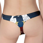 Patriotic American Eagle Print Women's Thong