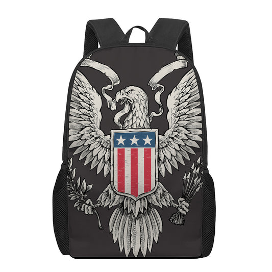 Patriotic USA Eagle Print 17 Inch Backpack