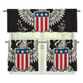 Patriotic USA Eagle Print 3 Piece Kitchen Curtains