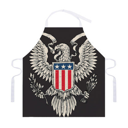Patriotic USA Eagle Print Adjustable Apron