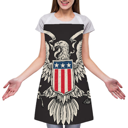 Patriotic USA Eagle Print Adjustable Apron