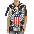 Patriotic USA Eagle Print Aloha Shirt