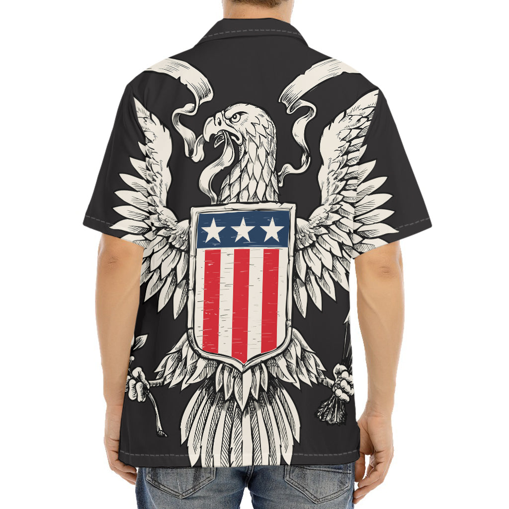 Patriotic USA Eagle Print Aloha Shirt