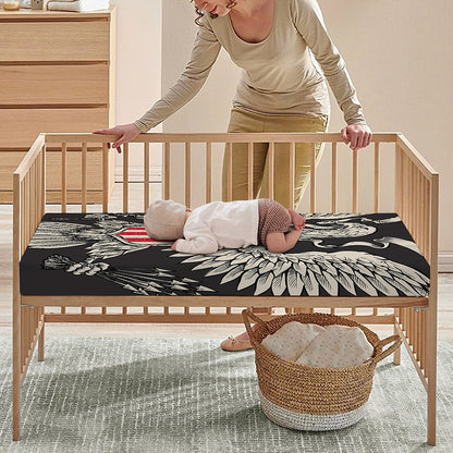Patriotic USA Eagle Print Baby Crib Sheet