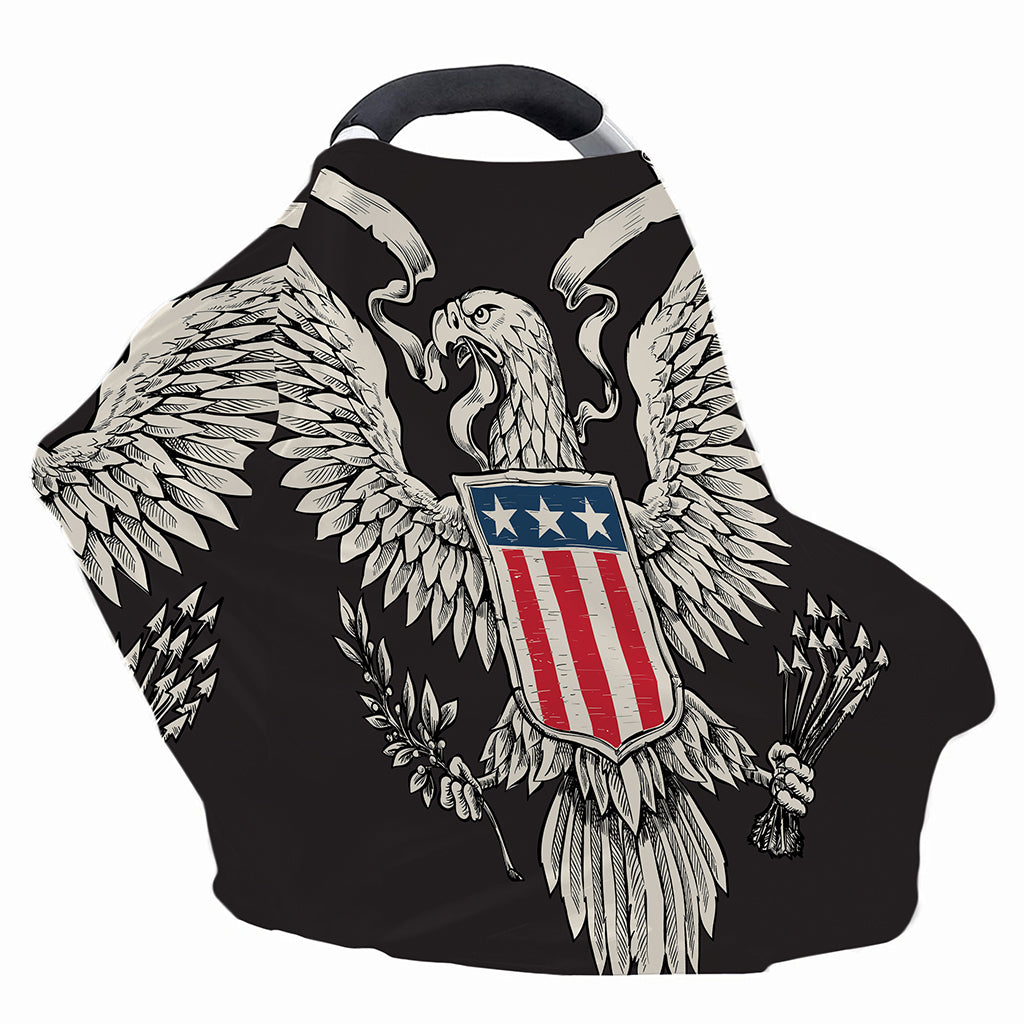 Patriotic USA Eagle Print Baby Seat Cover